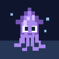 Krillion pixel squid icon